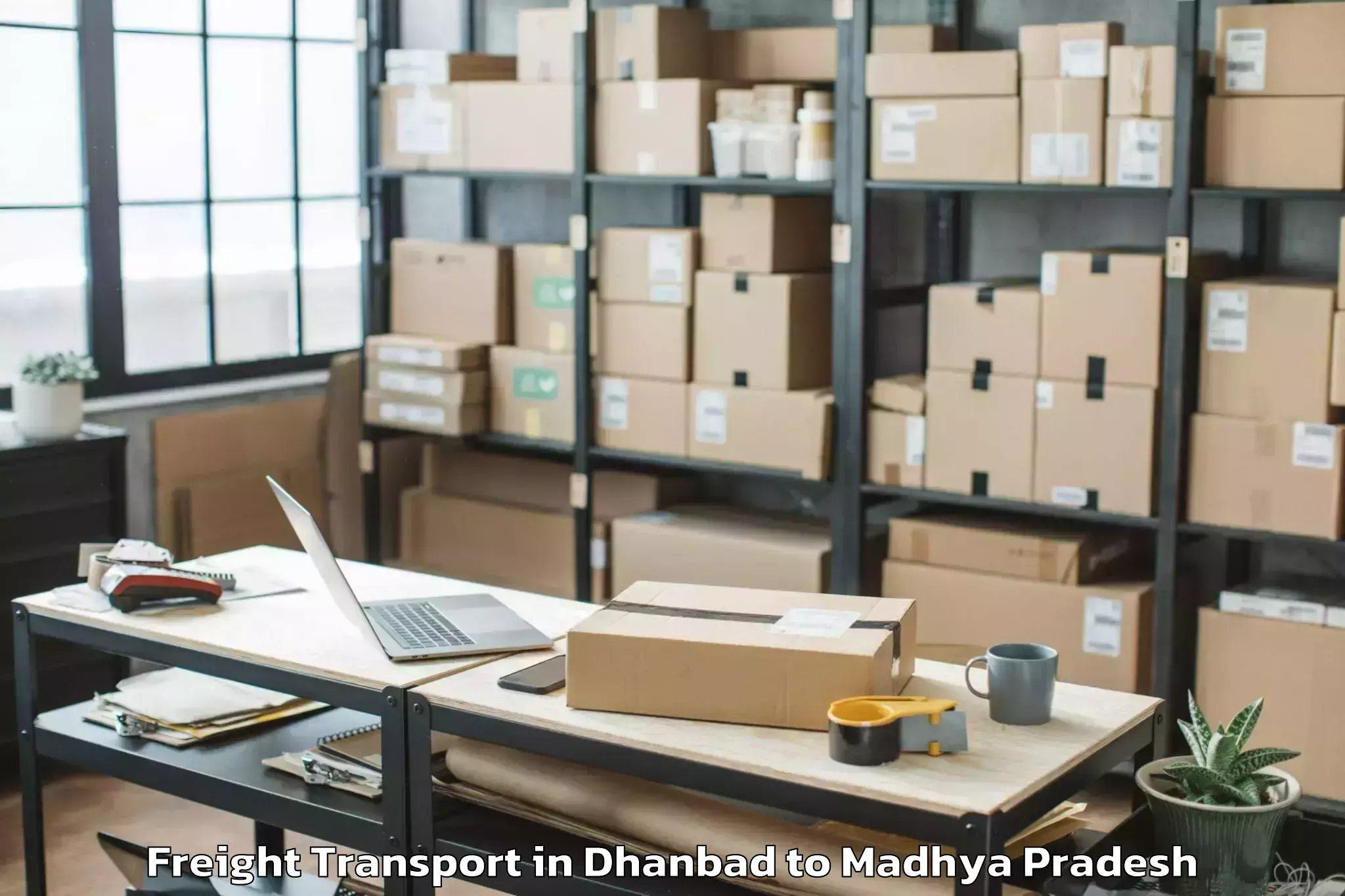 Get Dhanbad to Badnawar Freight Transport